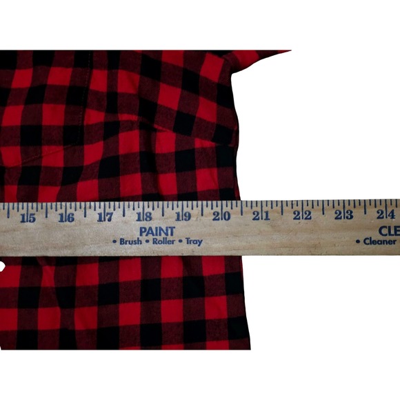 J Crew Red Black Buffalo Plaid Flannel Button Down Shirt Womens M - Picture 6 of 8